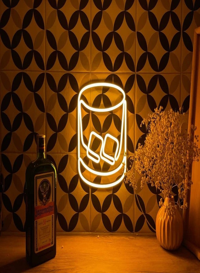VYNES ON THE ROCKS LED Neon Signs Light LED Art Decorative Sign - For Wall Decor, Home Restaurants, Wedding Birthday Party Decor, Bar Decor, Mini Bar, House Party - Image 2
